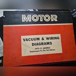 MOTOR'S Auto Repair Vacuum & Wiring Diagrams 1972-1973